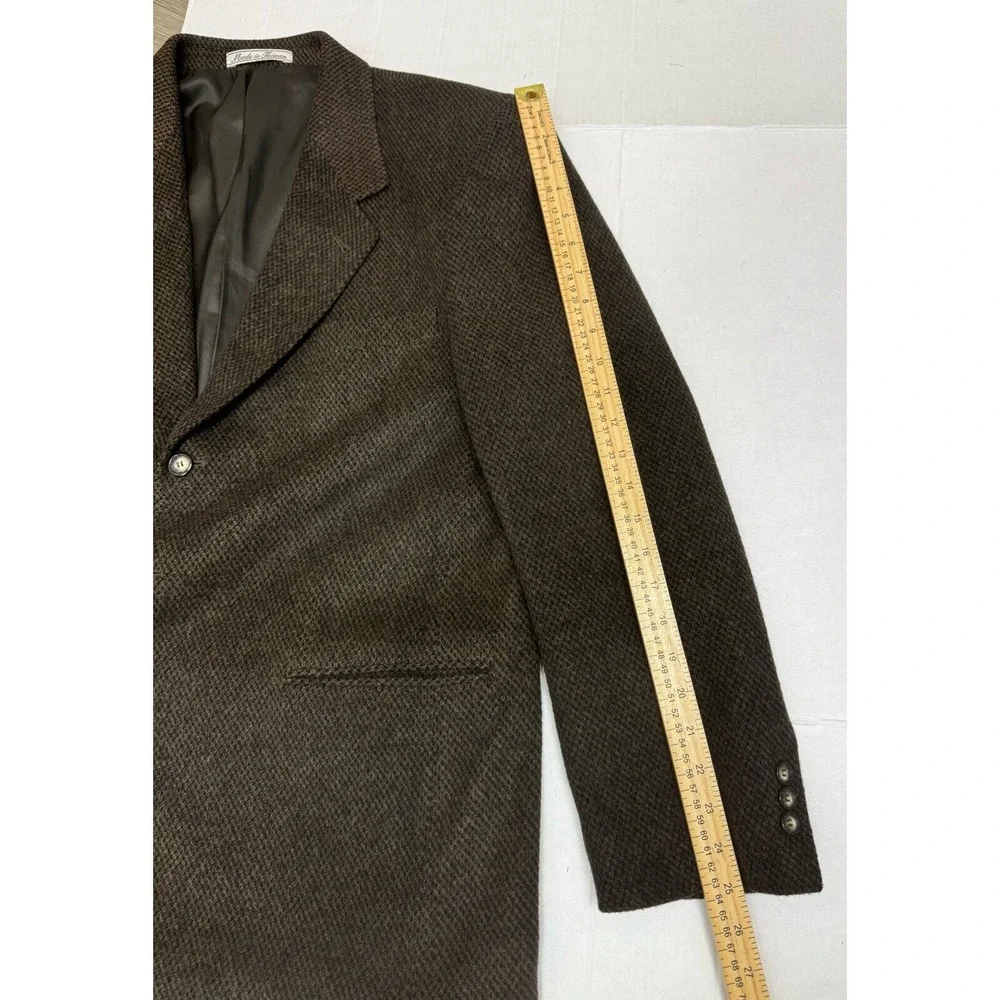 TOM TAILOR Sport Coat Blazer Jacket Mens  Brown Cashmere Blend 44L Academia Prep